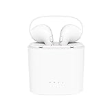 Bluetooth Earbuds White Wireless Headset by Mdtech Earphone Two Pieces for iPhone 6 / 6s / 6s Plus / 7 / 7 Plus / X, Android, Samsung, Galaxy