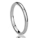 LOVE Beauties 1.5 MM Titanium Comfort Fit Wedding Band Ring Classy Domed Ring