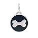 PetTouchID Smart Pet ID Tag, QR Code, NFC Scan, Online Pet Page, GPS Location (BONES) (Black (Bone))