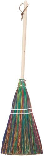 Camden Rose Childs Broom, Rainbow Broomcorn, 36, Hickory Handle by Camden Rose