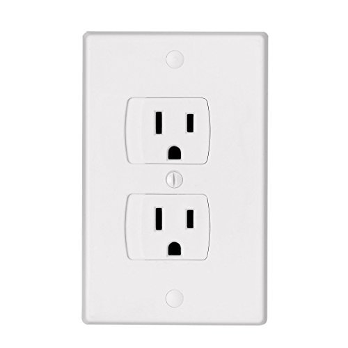 ZizHome Safety outlet cover (4 Pack) White Childproof Outlet Covers