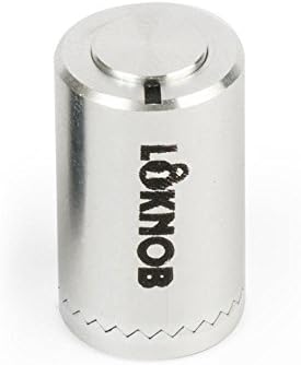 Loknob Locking Control Pot Knob, 1/2" Silver Knob for 1/4" Shaft, M7 Thread