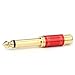 MOBOREST 1/4 in to RCA Female Pure Copper Adapter, 6.35mm Mono TS Plug Male 1/4 inch to RCA Female Stereo Interconnect Audio Adapter, (Red-2Pack)