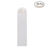 Microblading Needles - Yuelong 50pcs Permanent Makeup Manual Eyebrow Tattoo Needles Microblading Blades 14 U Shape Needles for Microblading Supplies,Microblading kits