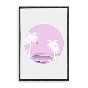Framed Canvas Wall Art Circular Pattern Canvas Prints Home Artwork Decoration for Living Room,Bedroom - 24x36 inches
