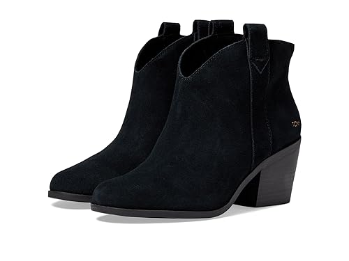 TOMS Damen Constance Stiefelette, Schwarzes, schwarzes Wildleder, 38 EU