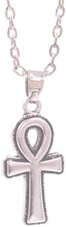 Eco Spirit Jewelry “Eco Friendly” Silver-Tone Zinc Alloy Egyptian Ankh Pendant Necklace 17” +2” Ext