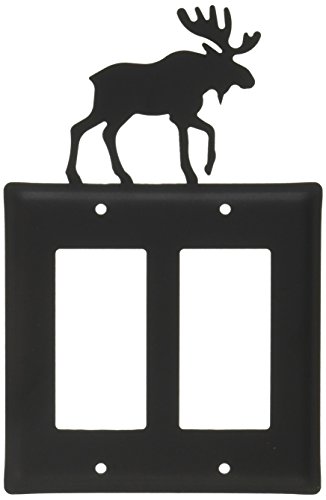 Village Wrought Iron 8 Inch Moose Double GFI Cover