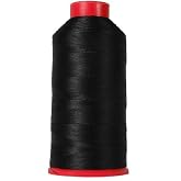 ThreadArt Bonded Nylon Thread, 1650 yd #69 T70, Black | Heavy-duty bonded nylon thread for upholstery, leather, vinyl and denim. Coated, strong and resists unraveling.