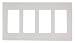 Leviton 80412-NW 4-Gang Decora/GFCI Device Wallplate, Standard Size, Thermoplastic Nylon, Device Mount, White