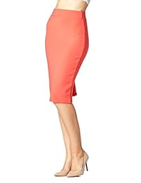 Falda de tubo Premium engreída, corte lápiz, cintura elástica, tela elástica Bodycon, falda de muchos colores
