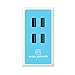 Weelpower 20W 4A USB Wall Charger Travel with iSmart Charging Technology for iPhone,iPad,Samsung,Android and Windows Smartphones and Tablets(Blue)