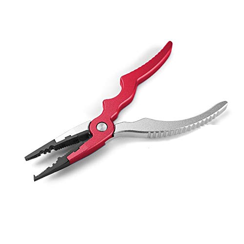 HEQIE-YONGP Angelzubehör Multifunktions-Angelzange mit Handschlaufe, Aluminiumlegierung Haken Clamp, Fadenschneiden…