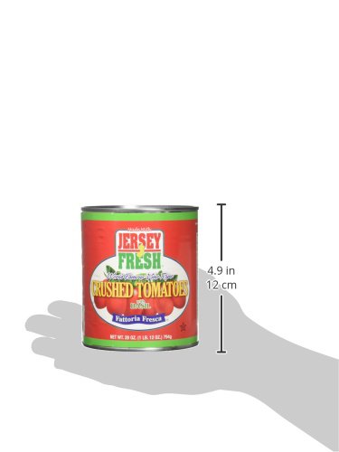 Jersey Fresh Crushed Tomatoes with Basil, Fattoria Fresca, 28 Ounce (Pack of 12)