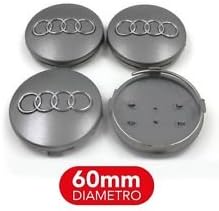 Set of 4 Hubcaps Audi A1 A3 A4 A5 A6 Q5 Circles Caps Alloy Coat of Arms 60 mm Studs