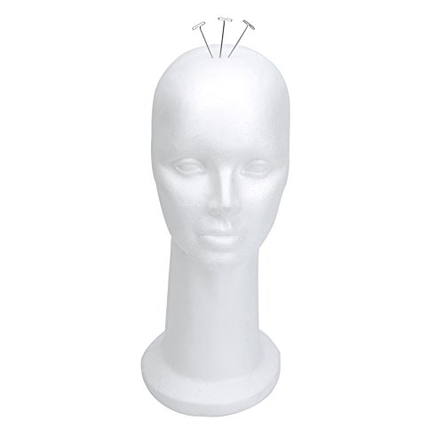 15" Styrofoam Foam Mannequin Manikin Display Head Wig Hat Stand White