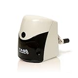 TAS Accessories Manual Pencil Sharpener, No cords or batteries ,Auto suction function will let your hands free, Black
