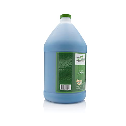 Green Groom White Dog Shampoo, 1 Gallon All Natural Ingredients, Chamomile Extract, Infused