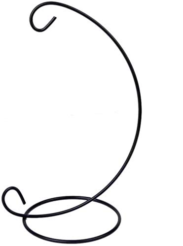 POFET 5pcs Plant Glass Vase Iron Hanging Stand Holder Home Garden Decoration 9 Inch Black