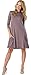 Zero City Womens Casual Pockets Plain Flowy Simple Swing T-Shirt Loose Dress, A04, Medium
