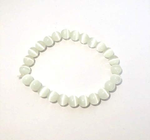 Selenite Beaded Round Bracelet Crystal Fashion Accessory Men Women Gift Handcrafted, Silver - Image 5