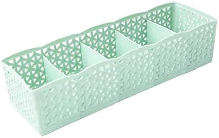 Amazon Com Storag Box 5 Cells Plastic Sock Cosmetic Organizer