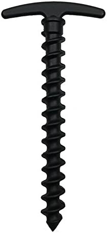 Sunba Youth Camping Tent Stakes Pegs-Outdoors Plastic Screw Spiral Tent Nails - 2 Pack