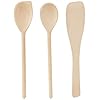 Tala Set of 3 Wooden Cooking Utensils - FSC¨ Beech Wooden Spatula, Spoon & Scraper Spoon - Heat Resistant, Easy to Use…