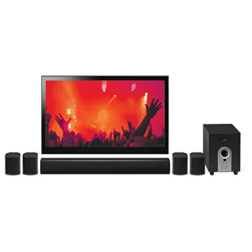 iLive Home Theater System with Bluetooth, 32 Inch Speaker with 4 Satellite Speakers and Subwoofer, Includes Remote, Black (IHTB158B)