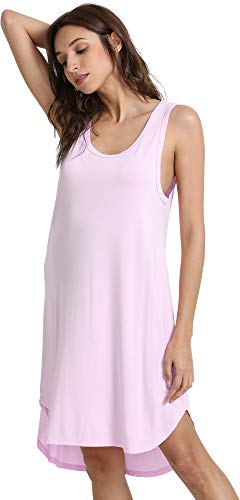 Bamboo Nightgowns For Women Sleeveless Soft Chemise Sleepwear Summer Cute |  Desertcart Aruba