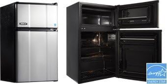 3.1 Cu. Ft. Refrigerator/Freezer, Manual Defrost, ESR, Stainless Steel