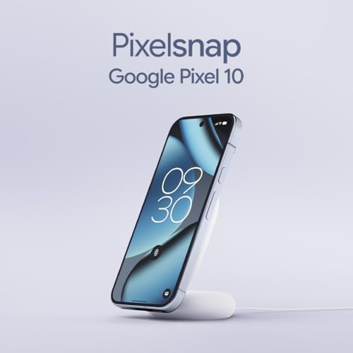 Pixelsnap-Ladegerät mit Standhalterung – Kabelloses 25-W-Qi2-Ladegerät und Standhalterung (Made by Google)