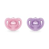 NUK Sensitive Orthodontic Pacifiers, Girl, 6-18 Months (2 Count)