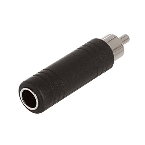 DCFun 6.35mm Female Plug To RCA Male Jack Audio Adapter Connector 6-Pack