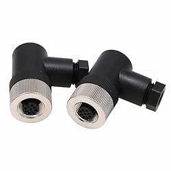 Eonvic 2pcs M12 5 Pin Female A Code Circular
