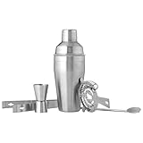 BF Systems KTBARST2 Stainless Steel 5 Piece Cocktail Martini Shaker Set