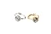 ONDAISY 14k Gold Plated Simulated Diamond Cz Moon Star Heart Flower Round Circle Ball Tragus Cartilage Clicker Hoop Ring Earring Piercing For Women16g