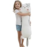 Dalmao 35.4" Cat Stuffed Animal, Soft Long Pillow