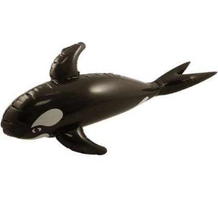 BLOW UP INFLATABLE WHALE PARTY DECORATION PROP ACCESSORY 85cm