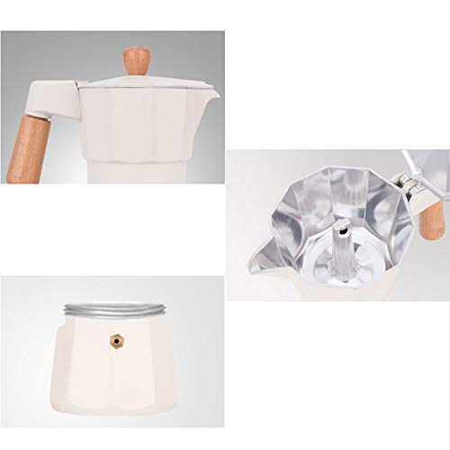 MYYINGELE Espressokocher, Kaffeekocher, Espresso Maker, Coffee Maker, 90 ml/3 Tassen Braukapazität, Aluminium – Bild 5