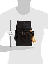 Custom Leathercraft 1524 Black Medium Ziptop Utility Pouch Tape Clip Tool Hook view 7