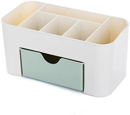 Fenny Cosmetic Jewelry Organizer Office Storage Drawer Desk Makeup Case Plastic Makeup Brush Box Lipstick Remote Control Holder (Green)