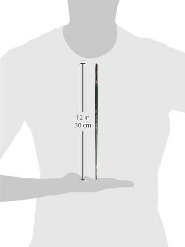 Silver Brush 2503-2 Ruby Satin Long Handle Synthetic Brush, Filbert, Size 2