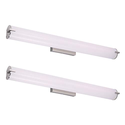 OSTWIN 36" (2 pack) LED Bathroom Wall Sconce Lighting Fixture, Bathroom Vanity Light 30W (150 W Repl) 5000K Day Light, 2200Lm,Vertical or Horizontal Tube, 160⁰ Beam Angle ETL and Energy Star Listed