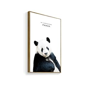 Framed Canvas Wall Art for Living Room, Bedroom Panda Canvas Prints for Home Decoration Ready to Hanging - 16x24 inches