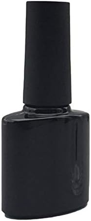 Livecity Travel Portable Empty Polish Bottle, 10ml Portable Nail Polish Varnish Empty Bottle Make-up Container with Brush Black