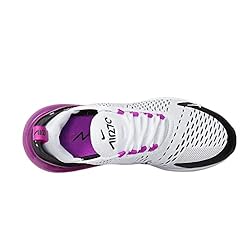 Nike Women's Air Max 270 Shoes, White/Black-fuchsia