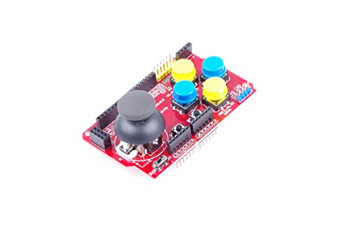 Funduino Gamepad Joystick Shield V1 Expansion Board Red Arduino