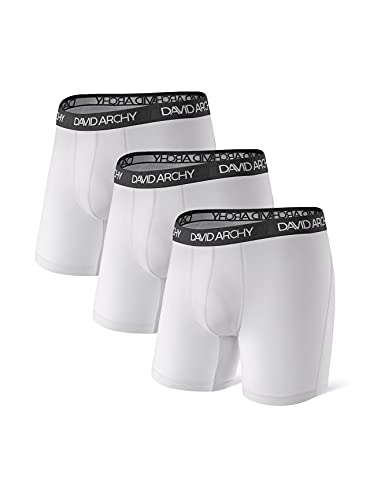 DAVID ARCHY Mens Underwear Solid Quick Dry Boxer