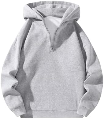 SOLY HUX Men's Quarter Zip Hoodies Zip Up Hoodie Long Sleeve Drop